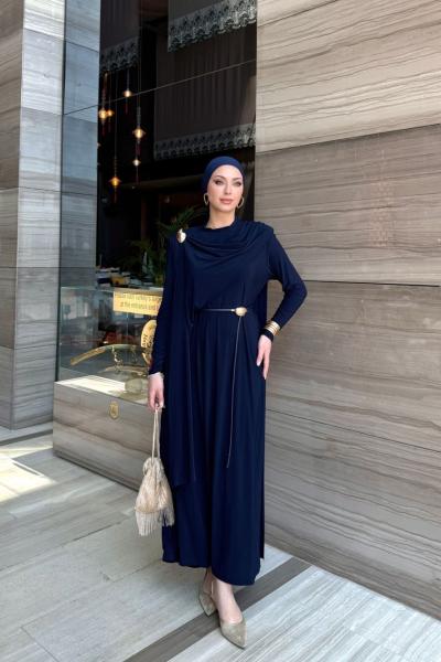 Demet Elbise Lacivert Lacivert