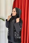 Özge Pantolonlu Takım Siyah Siyah