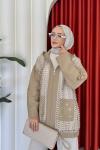 Özge Pantolonlu Takım  Bej Bej