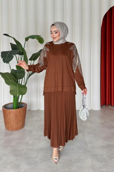 Özlem Takım Kahverengi Kahverengi