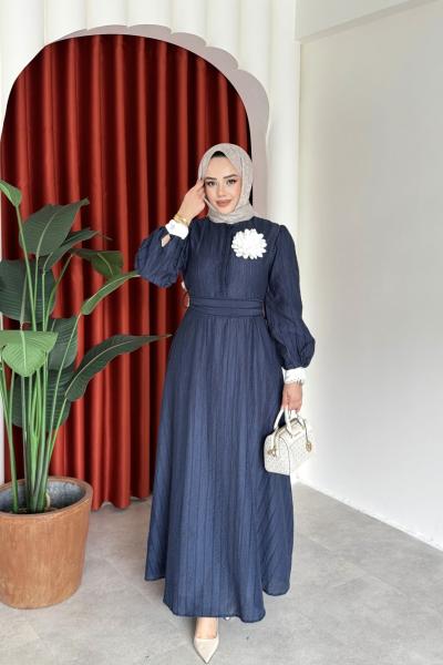 Parla Elbise Lacivert Lacivert