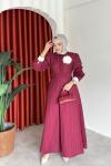 Parla Elbise Bordo Bordo