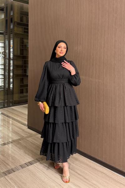 Parla Elbise Siyah Siyah