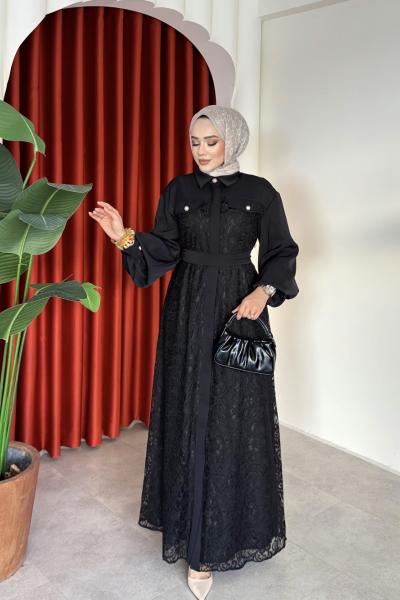 Pelin Elbise Siyah  Siyah