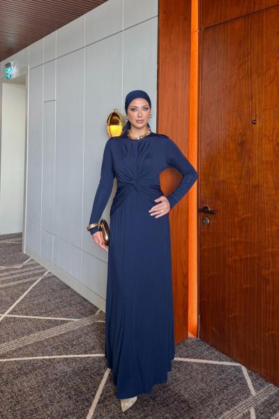 Perviz Elbise Lacivert Lacivert