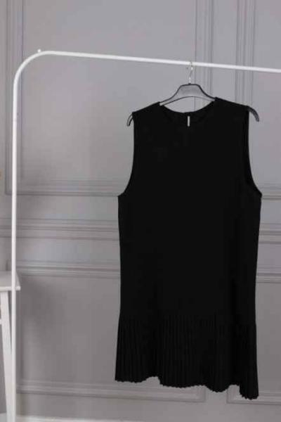 Piliseli İçlik Siyah Siyah