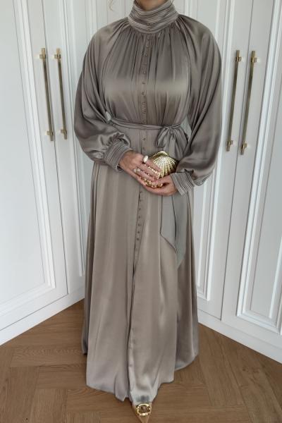 Pırıl Elbise Vizon Vizon