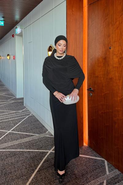 Rabia Elbise Siyah Siyah