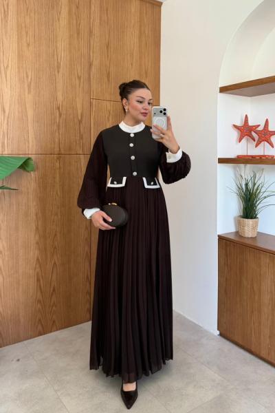 Rukiye Elbise Acı Kahve Acı Kahve