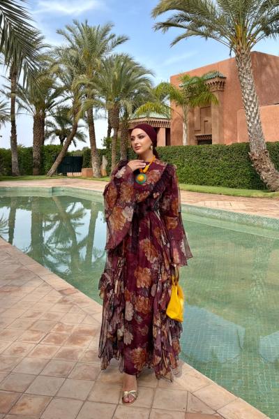 Sabriye Elbise Bordo  BORDO