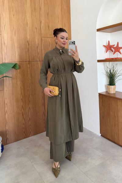 Samira Haki Pantolon Takım  Haki