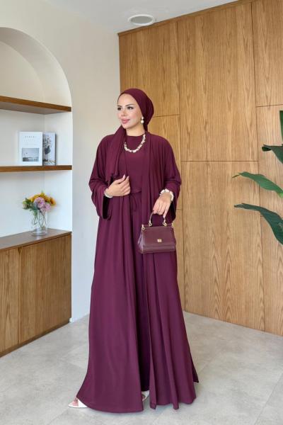 Sebiha Pantolonlu Takım Bordo BORDO