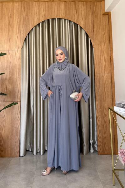 Sebiha Pantolonlu Takım Gri GRİ