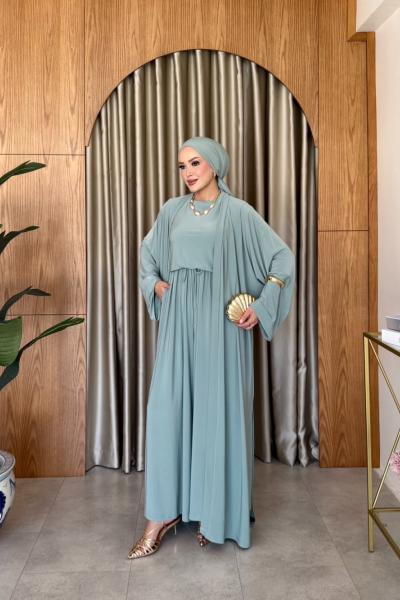 Sebiha Pantolonlu Takım Mint Yeşili Mint Yeşili