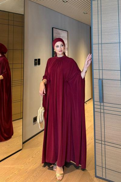 Seçil Elbise Bordo  BORDO