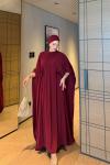 Seçil Elbise Bordo  BORDO