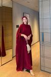 Seçil Elbise Bordo  BORDO
