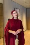 Seçil Elbise Bordo  BORDO