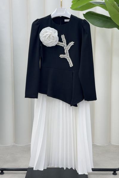 Selda Takım Siyah Beyaz Siyah Beyaz