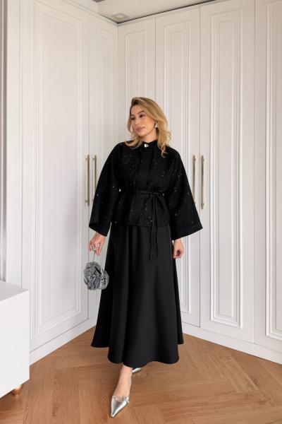 Selen Etekli Takım Siyah  Siyah