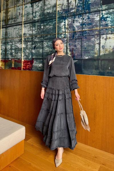 Selin Etekli Takım Siyah  Siyah