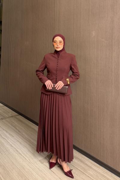 Selvi Etek Takım Bordo BORDO