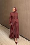 Selvi Etek Takım Bordo  BORDO