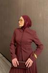 Selvi Etek Takım Bordo  BORDO