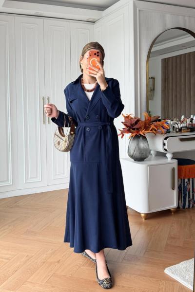 Semra Elbise Lacivert LACİVERT