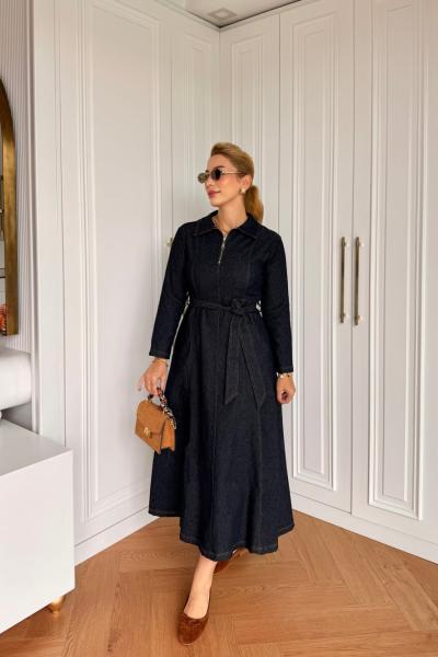 Şenay Elbise Lacivert Lacivert