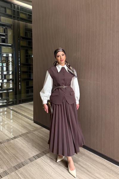 Serap Etekli Takım gül kurusu Gül Kurusu