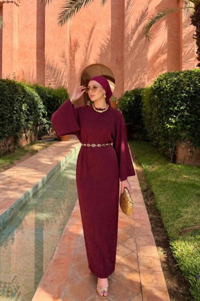 Serenay Elbise Bordo BORDO