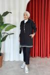 Sevda Pantolon  Takım Siyah Siyah