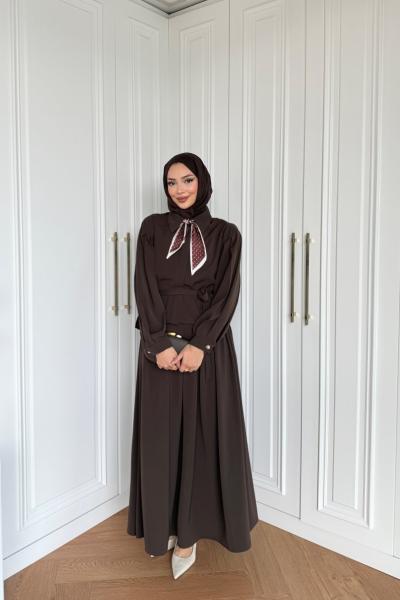 Şeyda Etekli Takım Kahverengi Kahverengi