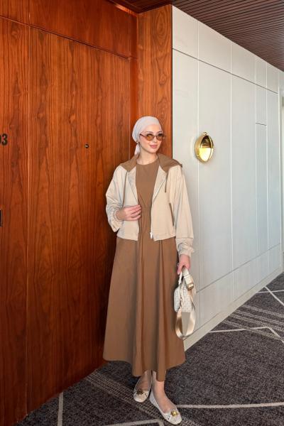 Sıdıka Elbise Takım Kahverengi Kahverengi