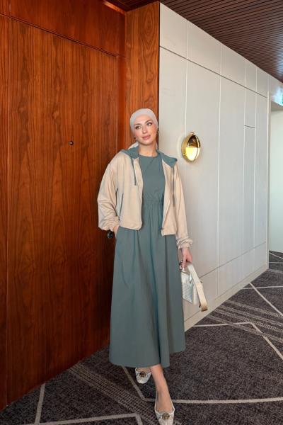 Sıdıka Elbise Takım Mint Yeşili Mint Yeşili