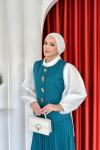 Sıla Etekli Takım Petrol Yeşili Petrol Yeşili