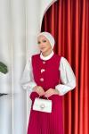 Sıla Etekli Takım Kırmızı Kırmızı