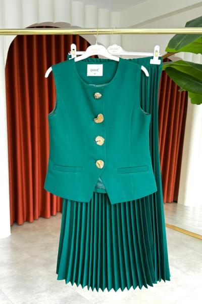 Sıla Etekli Takım Zümrüt Zümrüt