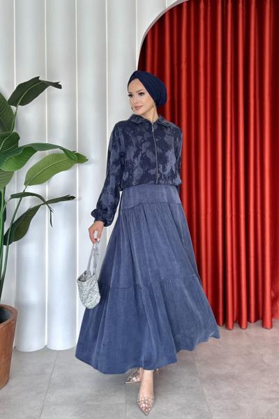 Sinem Elbise Takım Lacivert Lacivert