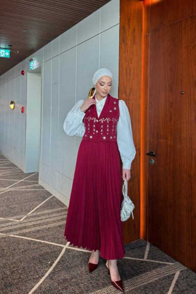 Şüheda Takım Bordo Bordo