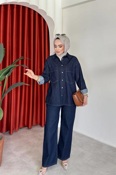 Şule Takım Koyu Mavi  koyu mavi