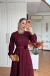 Sümbül Elbise Bordo  BORDO