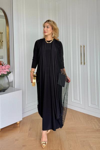 Suzan Elbise Siyah Siyah