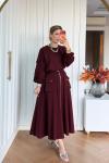 Tülay Etek Takım Bordo Bordo