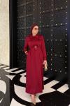 Ülkü Elbise Bordo Bordo