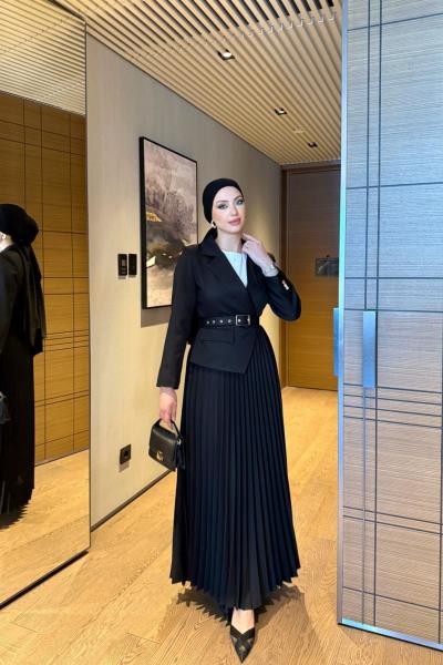 Yelda Elbise Siyah Siyah