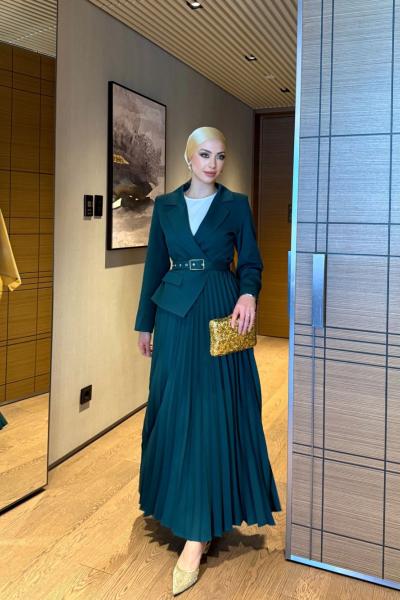 Yelda Elbise Zümrüt Zümrüt