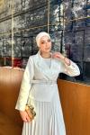 Yelda Elbise Beyaz Beyaz