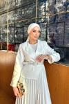 Yelda Elbise Beyaz Beyaz